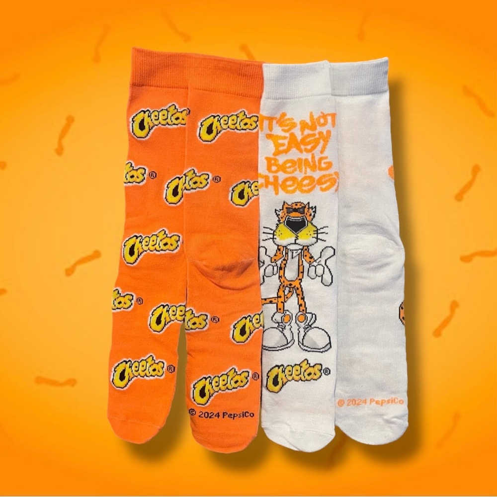 Cheetos Orange & White UniSex Socks Set